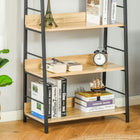 HOMCOM - Bibliothèque de rangement moderne avec étagères larges à 5 niveaux - chêne-Léger et facile à nettoyer 