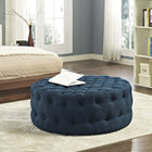 Modway - Amour Tissu rembourré Ottoman - Azure-Bois massif et contreplaqué
