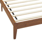 Modway - Sirocco Rotin et bois Lit à plateforme jumelle, Noyer-8