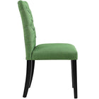 Modway - Duchess Tissu Chaise à manger Ensemble de 2 - Vert-Capsules de pied non marquées