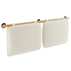 Modway - Anela Fixé au mur Chenille recouverte Tête de lit King Size, Crème naturelle-Tête de lit flottante King Size