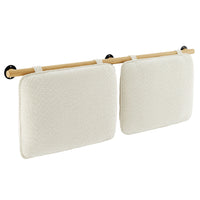 Modway - Anela Fixé au mur Chenille recouverte Tête de lit King Size, Crème naturelle-Tête de lit flottante King Size