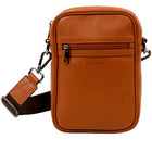 CHAMPS - Collection Onyx Sac à bandoulière vertical - Brun-Sac à bandoulière vertical en cuir de vache véritable