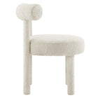Modway - Toulouse Tissu Boucle Chaise à manger - Ivoire - Ensemble de 2-7