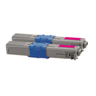 Premium Tone - Okidata 44469702 Toner compatible - Magenta - Paquet de 2-Couleur: Magenta