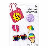 Merangue - Petits porte-bonheur - Plage - Lot de 6-Des motifs mignons et ludiques sur le thème de la plage