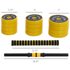 Soozier - Ensemble D’Haltères Et Barre Réglables 44 Lb, Disque 44 Lb, Tige De Serrage Pour Musculation-Une poignée rembourrée de haute qualité et douce offre une bonne friction de force tout en augmentant le confort et la sécurité  