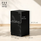 HOMCOM - Classeur à 2 tiroirs pour dossiers lettre/A4 avec serrure - noir-Les deux tiroirs peuvent être verrouillés séparément pour sécuriser les documents importants, deux clés incluses par serrure 
