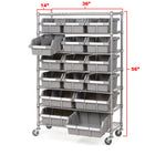 Seville - Support à 16 bacs de rangement Classics de calibre commercial NSF, 7 niveaux (SHE16510BX)-Dimensions : 36 po larg. x 14 po prof. x 56 po haut.