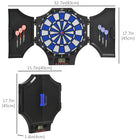 Soozier - Cible Électronique Avec 31 Jeux - Ensemble Armoire Cible Fléchettes Pointe Souple-L'écran LCD affiche le score et les statistiques 