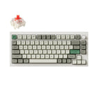 Keychron - Q1 Max RGB Wireless Mechanical Keyboard - Red Switch - 75% Layout with Knob - Shell White-Connectivité exceptionnelle : Passez sans effort d'un appareil à l'autre avec la connexion sans fil 2,4 GHz ou Bluetooth 5.1, offrant des temps de réponse rapides et des capacités multitâches sur votre ordinateur, téléphone et tablette.
