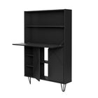 Nexera - Bureau mural Slim, Noir-Facile et rapide à monter, ce meuble de la collection Slim nécessite d'être fixé au mur