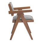 Zuo - Delhi Chaise de salle à manger - Gris/Noyer - Ensemble de 2-Garantie limitée de 3 ans