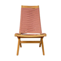 Zuo - Rova Chaise Lounge - Terre cuite-Structure en bois d’acacia massif résistant aux intempéries avec tressage en rotin synthétique