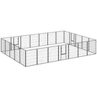 PawHut - Parc à chiens robuste 24 panneaux pour chiens S/M/L - 39 po L-Un excellent terrain de jeu et peut également servir de séparation