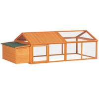 Pawhut - Grand poulailler avec pondoir - orange-Grand enclos offrant un large espace pour quatre à huit poules 