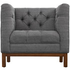 Modway - Panache Tissu rembourré Fauteuil - Gris-Capacité de poids en fauteuil - 441