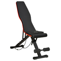 Soozier - Banc d'entraînement réglable-Banc réglable avec dossier pouvant être ajusté sur 6 niveaux (85°, 60°, 45°, 30°, 0°, -10°) et assise ajustable sur 4 niveaux (30°, 15°, 0°, -10°) pour réaliser divers exercices