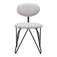 Zuo - Novi Chaise de salle à manger - Gris tourterelle - Ensemble de 2-Tissu confortable et durable