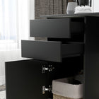 HOMCOM - Bureau moderne pour ordinateur - 47,25 po L x 19,75 po l x 29,5 po H - noir-Convient pour le bureau à domicile, le bureau, le salon, etc.