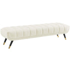 Modway - Adept Performance Velvet Banc - Ivoire-Établi chic Mid-Century Modern