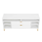 Manhattan Comfort - Meuble TV moderne DUMBO 62,99 po - Blanc-Garantie limitée du fabricant de 30 jours