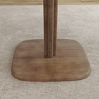 HOMCOM - table à manger carrée 27,6 po avec plateau effet bois pour 4 personnes - brun foncé-Surface en bois peinte facile à nettoyer 
