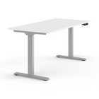 Humanscale - Table assis-debout eFloat Go 2.0 - 30 po x 58 po - surface stratifiée blanche/piètement argenté-Comprend des composants électroniques mis à jour, notamment une commande programmable pouvant mémoriser jusqu’à quatre positions personnalisées. La fonction anticollision gyroscopique améliorée aide à prévenir les dommages pendant le réglage de la hauteur