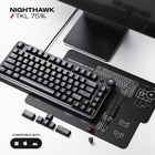 Cybeart - Akula 75 Lite Clavier Gaming Filaire Rgb Tkl - Noir-Conception à 5 couches avec joints en mousse Poron et IXPE pour une isolation acoustique optimale et un confort de frappe exceptionnel. Les couches internes amortissantes minimisent la résonance et suppriment l’écho, produisant un son riche et feutré pour une frappe plus silencieuse