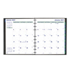 Blueline - 2027 agenda mensuel 16 mois MiracleBind avec reliure à double spirale – 10 3/4 po x 8 1/2 po – noir – bilingue-Coins déchirables