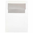  JAM Paper Enveloppes d'invitation carrées doublées de papier d'aluminium - 6 x 6 pouces - blanches avec feuille d'argent - paquet de 25-Quantité : 25/paquet, Mail pour impressionner