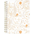 Mead - Agenda Blanc céleste scolaire hebdomadaire/mensuel 2026-2027 couverture rigide - 8 ½ po x 6 po - Multicolore - bilingue-15 mois : juillet 2026 à septembre 2027 + 3 pages mensuelles de octobre, novembre et décembre