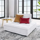 Modway - Saunter Touffe Tissu Chaise sans accoudoir - Blanc-Rembourrage en tissu polyester