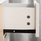 HOMCOM - Buffet 35,4 po L - blanc et bois naturel-Conception anti-basculement pour plus de sécurité 