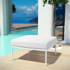 Modway - Harmony Terrasse extérieure Aluminium Ottoman in Blanc blanc-Rembourrage en mousse dense confortable