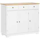 HOMCOM - Buffet 39,8 po L avec rangement - blanc-Un grand espace de rangement garde votre maison organisée et propre