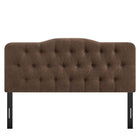 Modway - Annabel Mélange de lin premium Tête de lit King, Cacao-Assemblée requise