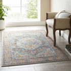 Modway - Success Médaillon vintage floral vieilli Anisah Tapis 4 pi l x 6 pi L - Gris ivoire Jaune Orange-Tissage serré à poil bas
