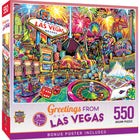 Masterpieces Puzzle Company - Greetings From Las Vegas casse-tête de 550 pièces-Age: 14+