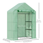 Outsunny - Serre de jardin 55 po L x 28 po l x 75 po H avec 4 étagères-Structure en acier solide pour une construction robuste qui reste bien droite  
