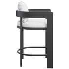 Modway - Tahoe Terrasse extérieure Aluminium pour patio Tabouret de comptoir - 36,5 po - Blanc-Coussin de siège et dossier amovible
