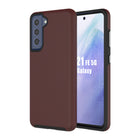 AXS - PROTech coque anti-choc avec bordures surelevees et une durabilite militaire pour Samsung Galaxy S21 FE5G,Bourgogne-Resistant aux chocs