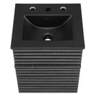 Modway - Render Fixation murale de 18" Vanette de salle de bain - Noir charbon-8