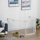 PawHut - Parc pour chiens d’intérieur pour petits et moyens chiens avec porte - blanc-Couleur : Blanc 
