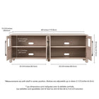Hudson&Canal - Meuble TV Holbrook pour téléviseurs jusqu'à 75" - Blanc aulne-Dimensions du produit : 15,75" L x 68" l x 24" H