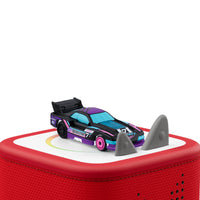tonies - Hot Wheels figurine Tonie - Français-Liste des titres (en français) : 1. Générique 2. Les pilotes de Hot Wheels 3. La voiture hantée 4. Restauration rapide... très rapide 5. L'attaque de la pieuvre 6. Attaque de cobra 7. Un dino au garage Durée totale : env. 60 minutes