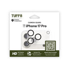 TUFF8 - Protection de caméra pour iPhone 17 Pro -Protection de l’objectif de la caméra : aide à protéger contre les rayures et les dommages