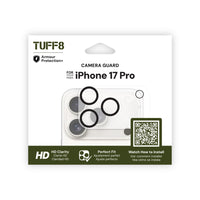 TUFF8 - Protection de caméra pour iPhone 17 Pro -Protection de l’objectif de la caméra : aide à protéger contre les rayures et les dommages