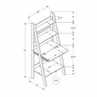Monarch Specialties - 7043 Bureau 61 po - Espresso Style Echelle-Avec une grande étagère inférieure fixe et deux étagères supérieures fixes pour les livres, les accessoires ou pour exposer des éléments décoratifs dans un style très tendance.