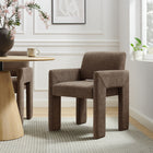Modway - Daven Tissu Chaise de salle à manger rembourrée in Moka-Coussin en mousse haute densité
